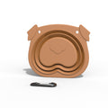 Silikon Faltnapf – Portabel, Outdoor, 19×14 cm, Braun