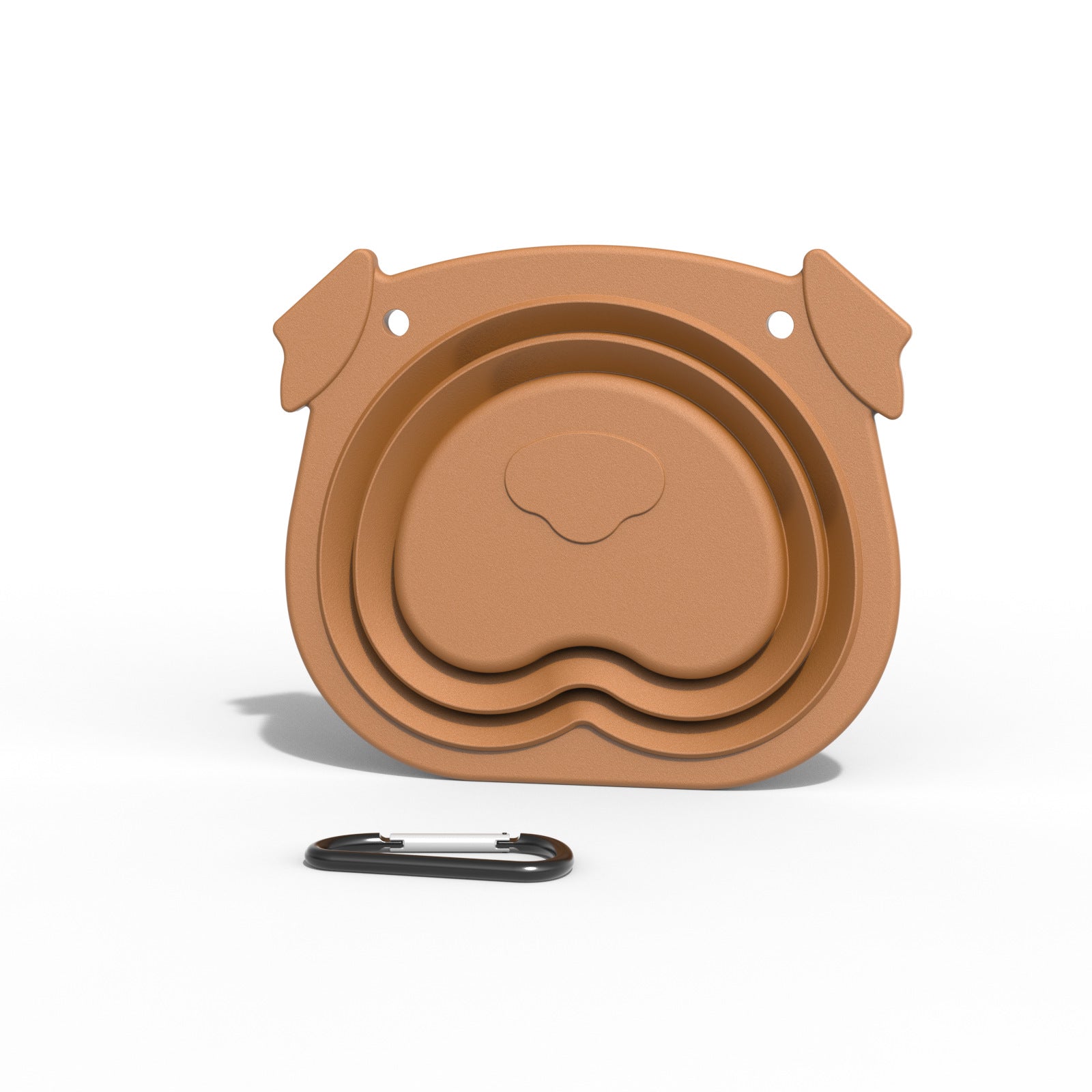 Silikon Faltnapf – Portabel, Outdoor, 19×14 cm, Braun