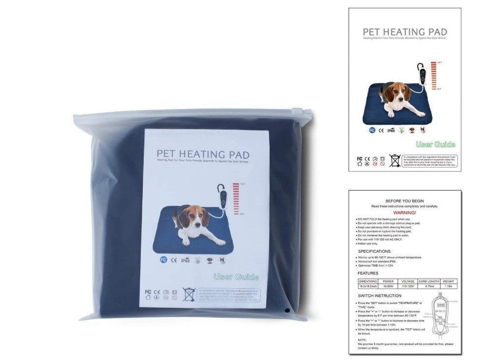 Elektrische Heizdecke für Hunde – kuschelig warm, 33×44 cm