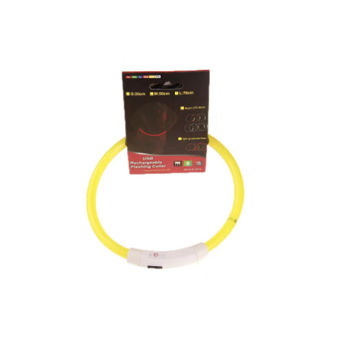 LED-Leuchthalsband für Hunde – USB-aufladbar, 8 Farben, 35–70 cm