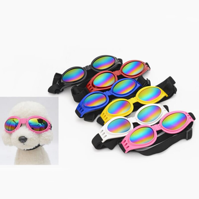 Hundesonnenbrille und Schutzbrille fuer Hunde - Faltbar | Wasserdicht | 6 Farben | Verstellbar