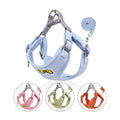 Hundegeschirr Set mit Leine | Cord besticktes Westen-Design | 4 Farben | S–XL