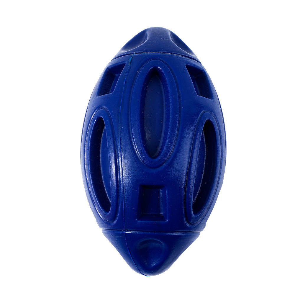 Quietschender Gummi-Rugby-Ball für Hunde – bissfest, abriebfest & interaktiv