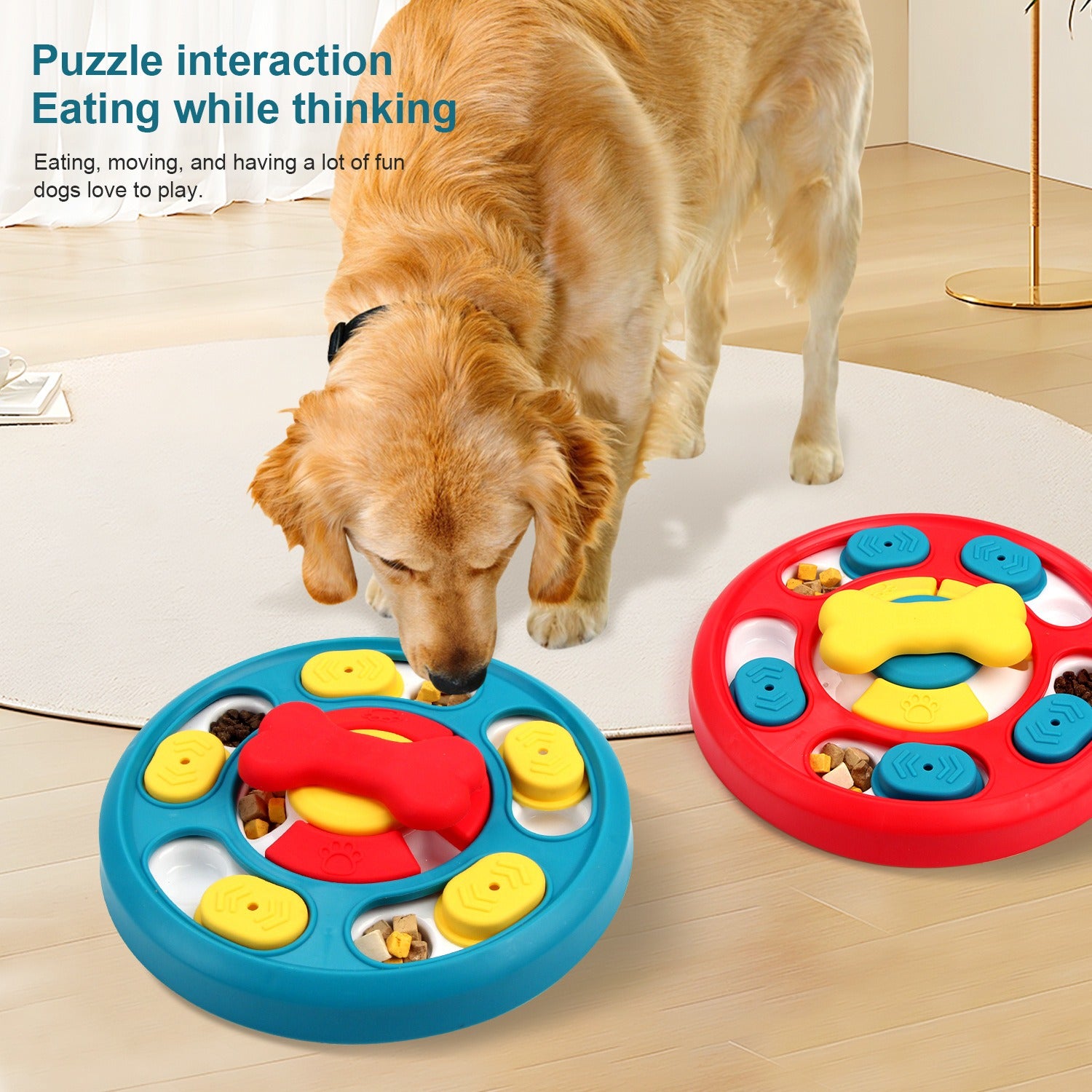 Drehbarer Schnüffelnapf & Intelligenzspielzeug für Hunde – ⌀24 cm, 3 Farben