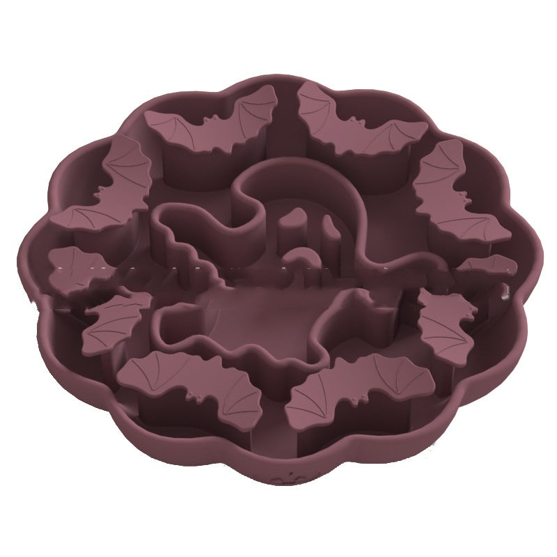 Halloween Silikon-Leckpad für Hunde – Anti-Schling, Kürbis & Geist-Design