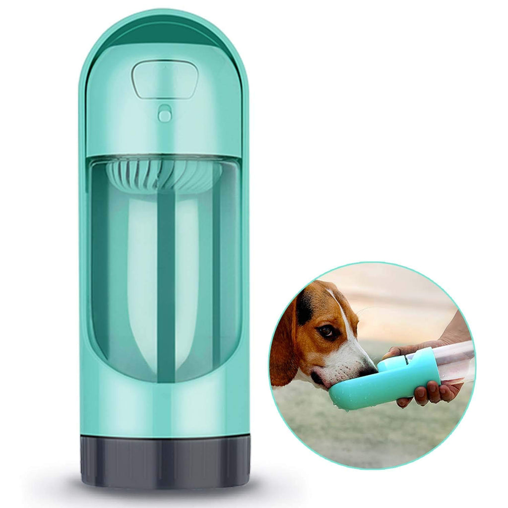 Tragbare Hundetrinkflasche 300ml – BPA-freier Reisenapf mit Aktivkohlefilter für unterwegs