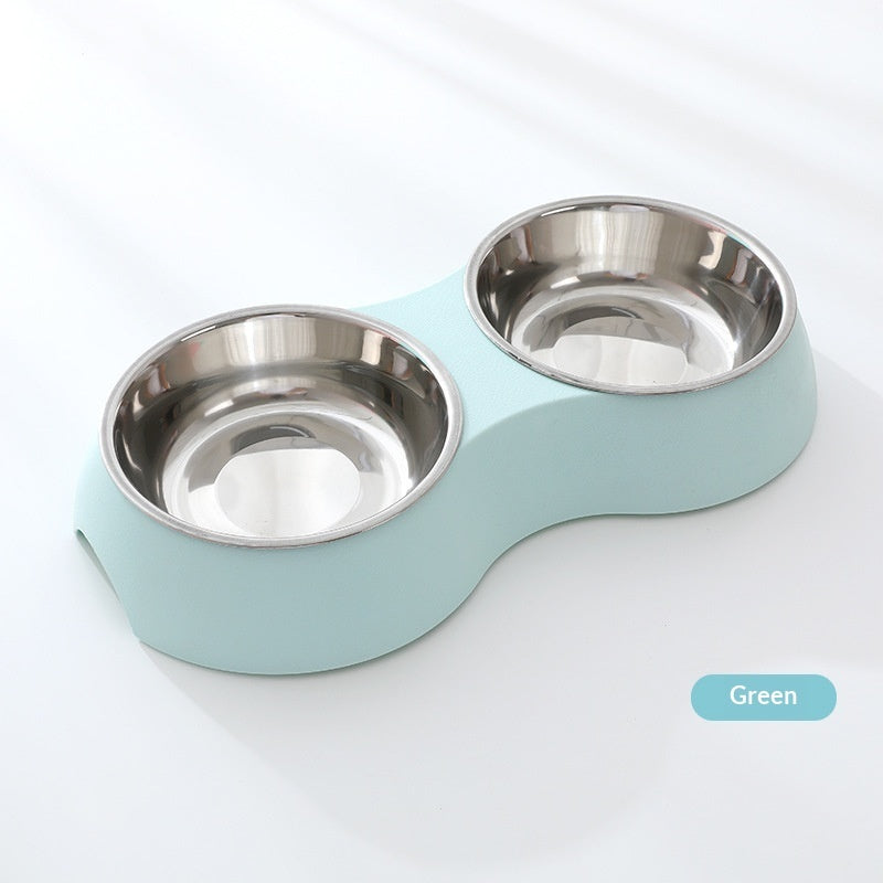 Edelstahl-Doppelnapf für Hunde – Macaron-Farben, PP & Edelstahl