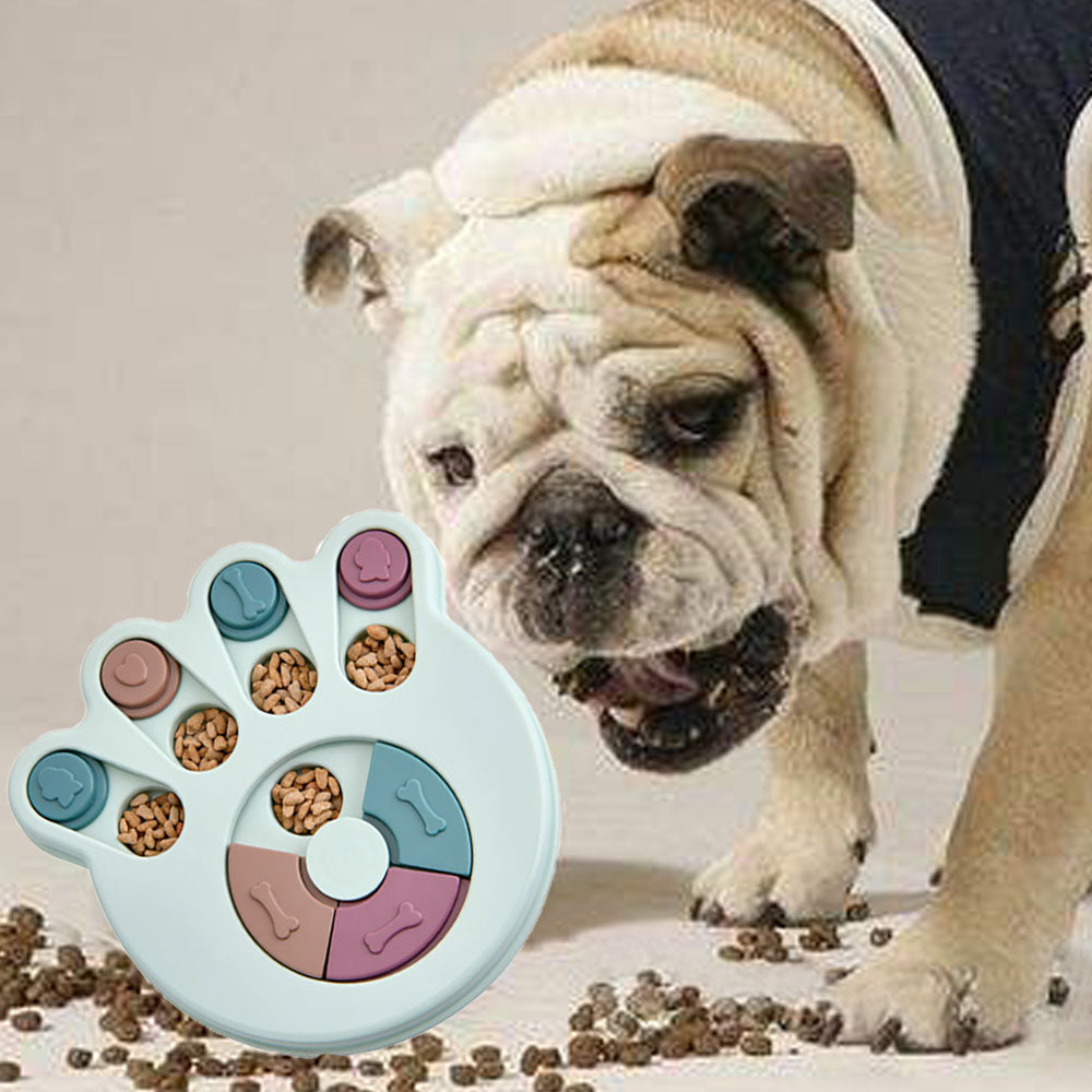 Intelligenz-Futternapf fuer Hunde - Puzzle-Platte | Anti-Schling | 12 Faecher | 3 Farben | PP-Kunststoff