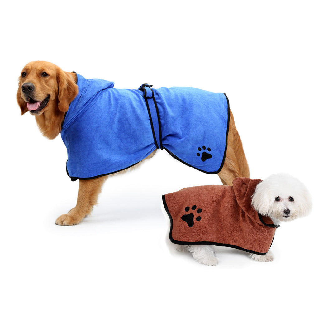 Mikrofaser-Bademantel für Hunde – superabsorbierend, schnelltrocknend & in 5 Größen