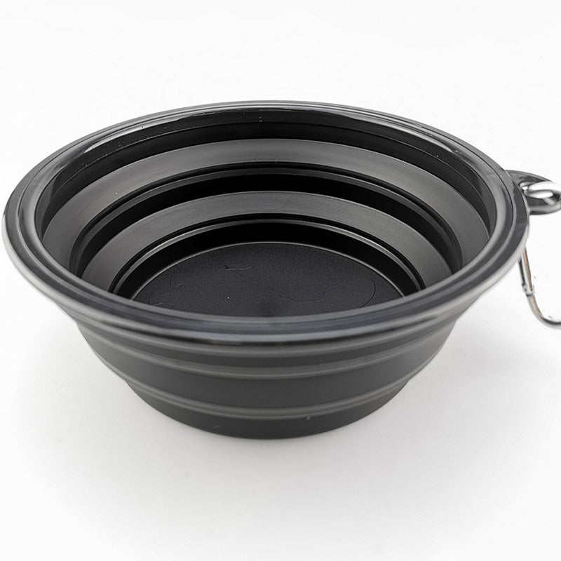 Faltbarer Silikon-Reisenapf für Hunde – 350ml oder 1000ml, mit Karabiner