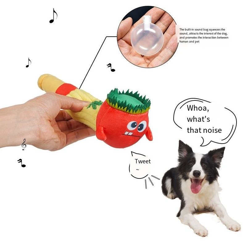 Plüsch-Quietschspielzeug für Hunde – Bissfeste Röhre & Puzzle