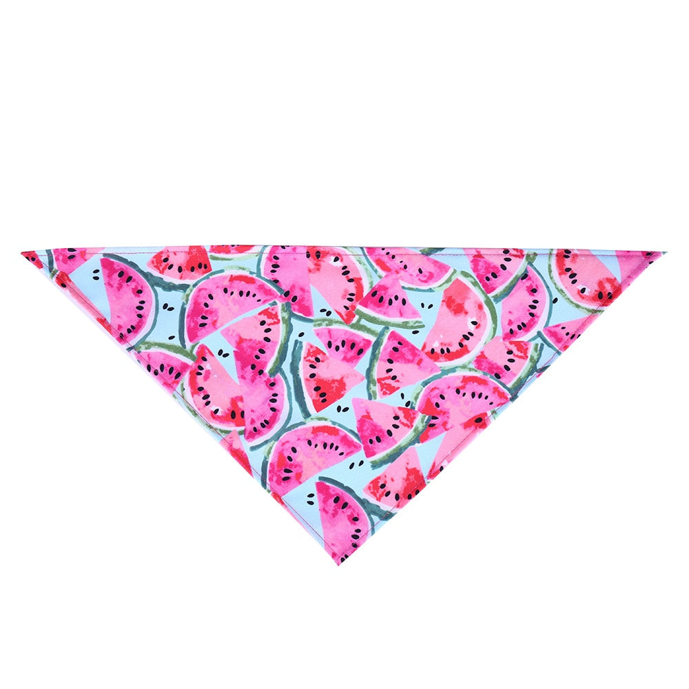 Hunde-Bandana mit Frucht-Motiv – Baumwolle, 6 Designs, 2 Größen