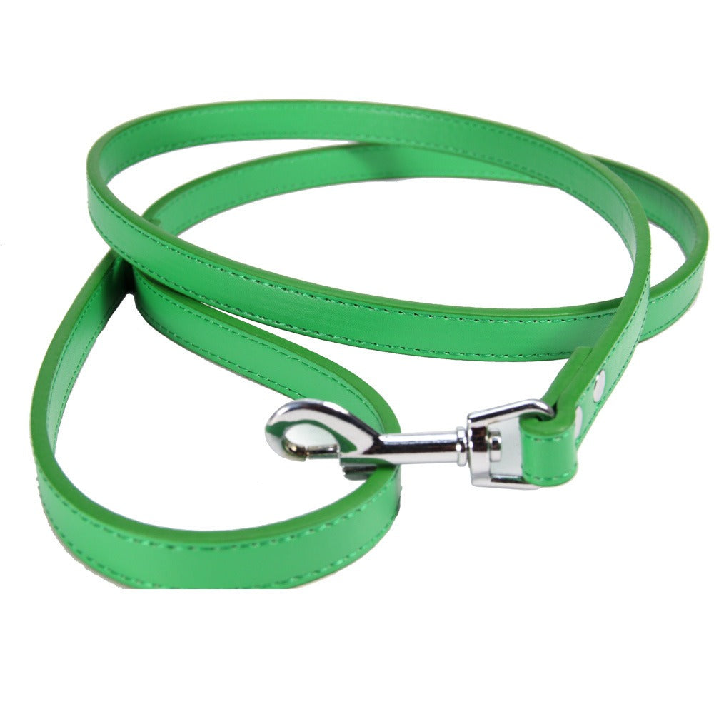 PU-Leder Hundeleine – 16 Farben, 1,0 / 1,5 / 2,0 cm x 120 cm, für Hunde & Katzen