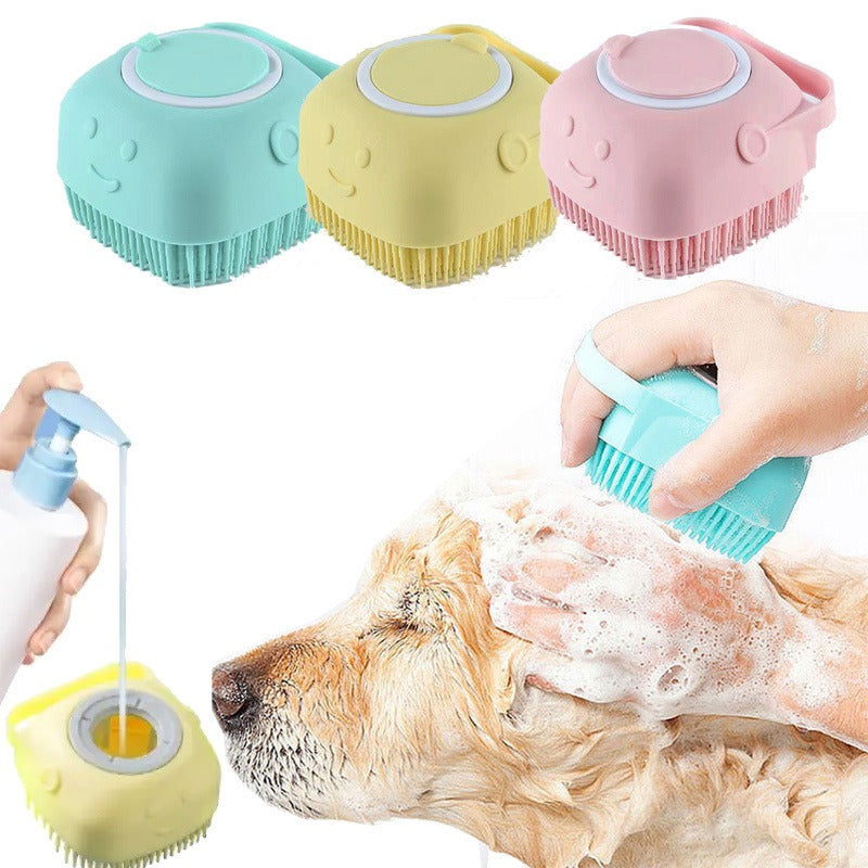 Silikon-Massagebürste für Hunde – Badebürste & Massagehandschuh, 8,5×8×5,5cm