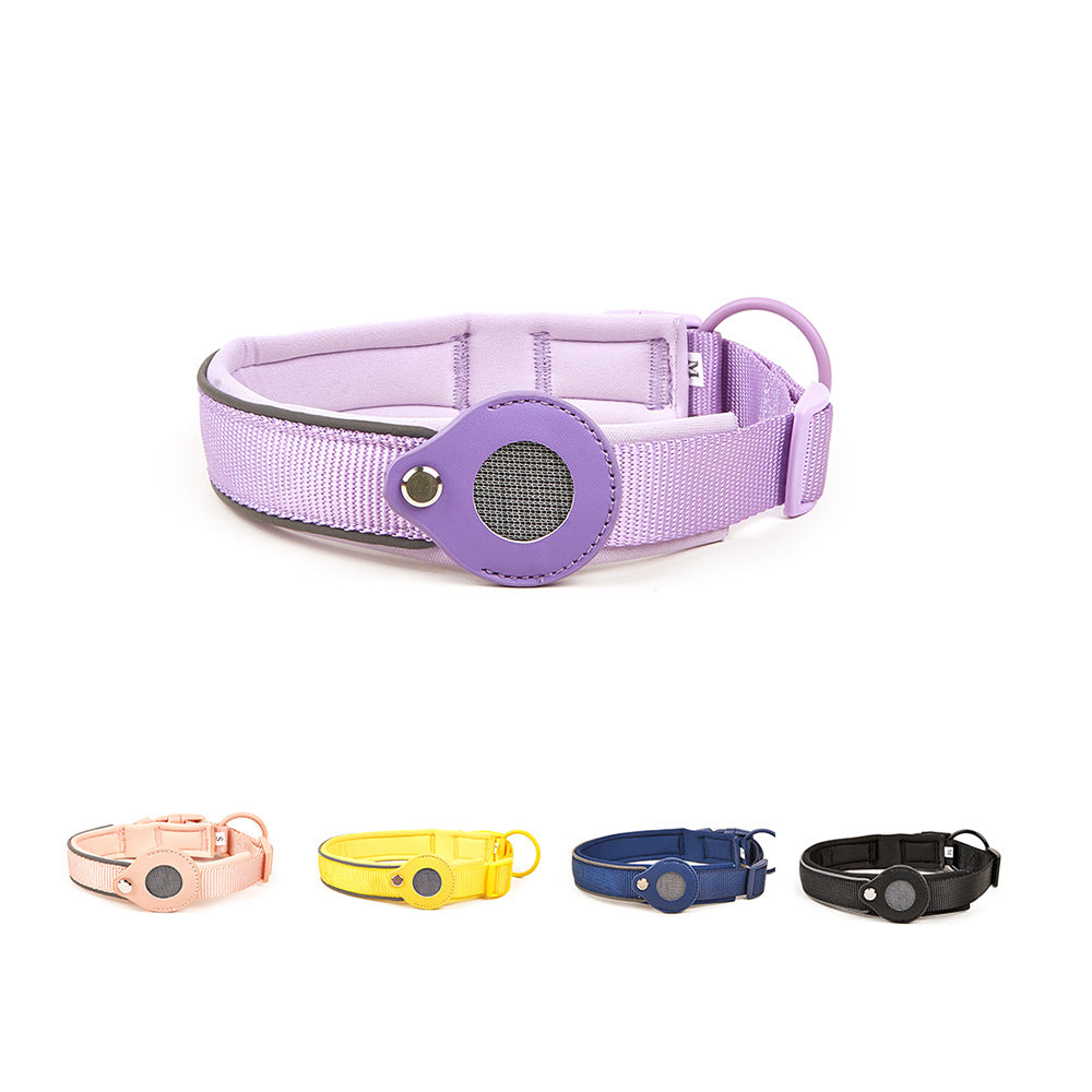 Hundehalsband mit AirTag-Halterung | Nylon | 6 Farben | S–XL