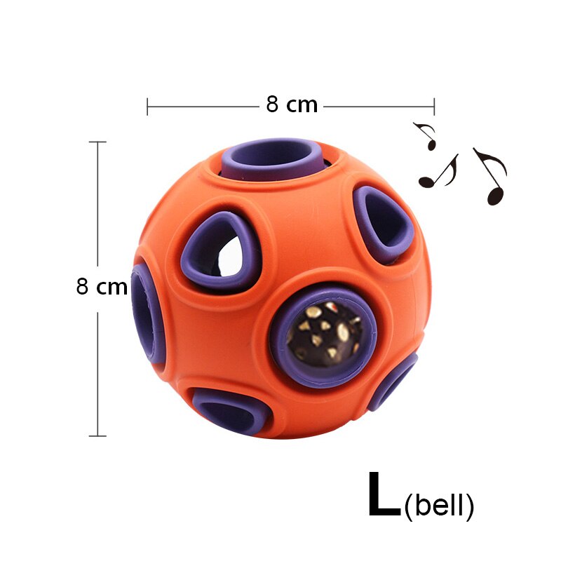 HOOPET Interaktiver Gummiball für Hunde – Leckerli-Spielzeug leuchtend oder mit Glocke