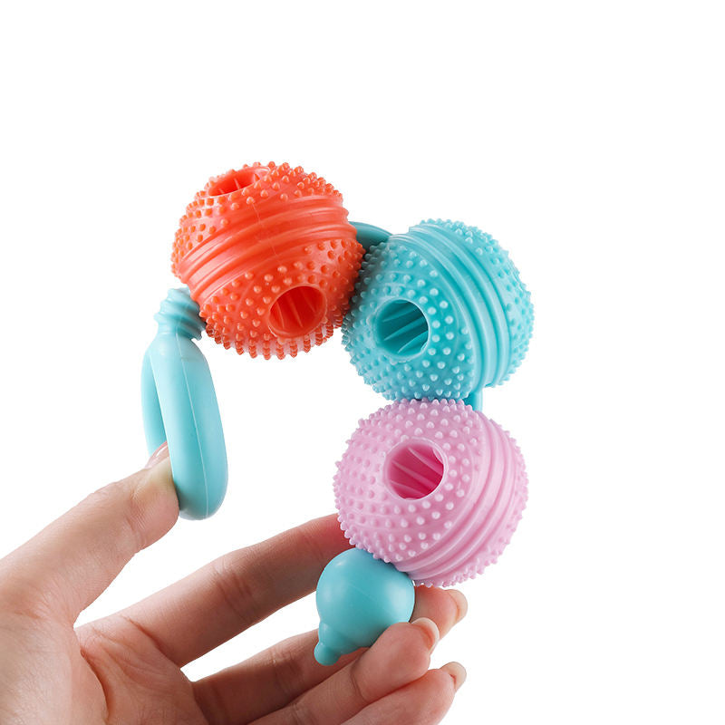 Hunde-Kaustab TPR Kürbis-Design | Zahnpflege & Massage | 3 Farbsets