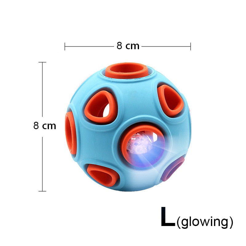 HOOPET Interaktiver Gummiball für Hunde – Leckerli-Spielzeug leuchtend oder mit Glocke