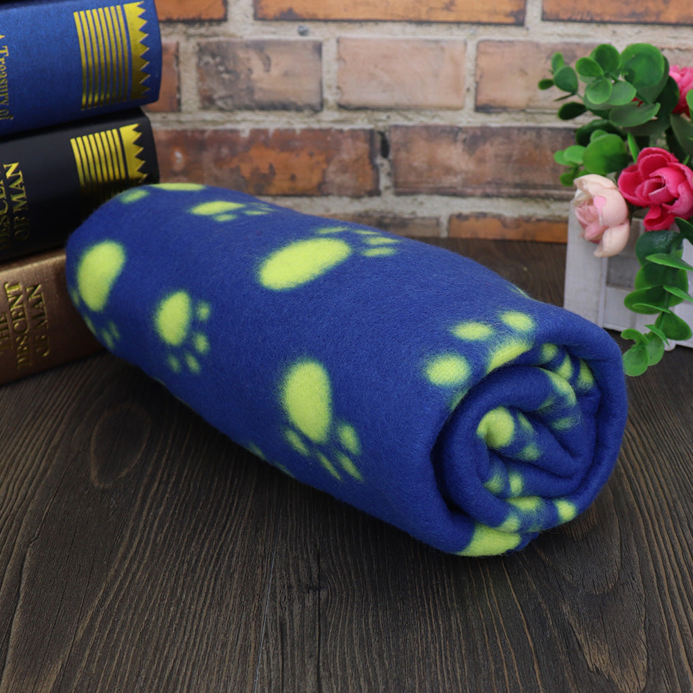 Fleece-Hundedecke mit Pfoten-Print – 5 Farben, 2 Größen