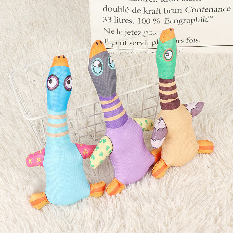 Enten-Quietschspielzeug für Hunde – bissfester Oxford-Stoff mit Sound, 25 cm
