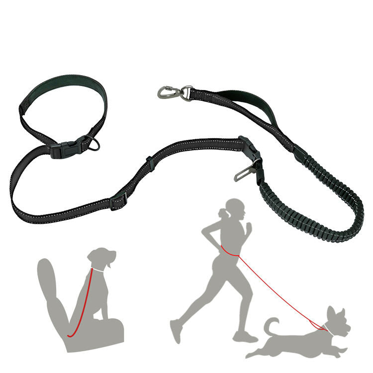 6-in-1 Multifunktionale Hundeleine – Nylon, reflektierend, Hands-Free, 4 Farben