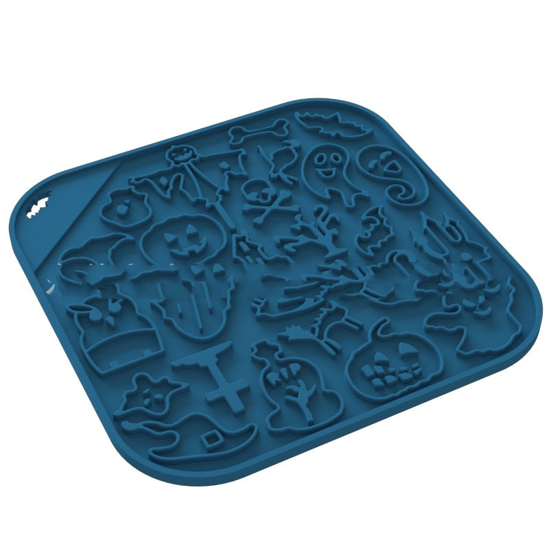 Halloween Silikon-Leckpad für Hunde – Anti-Schling, Kürbis & Geist-Design
