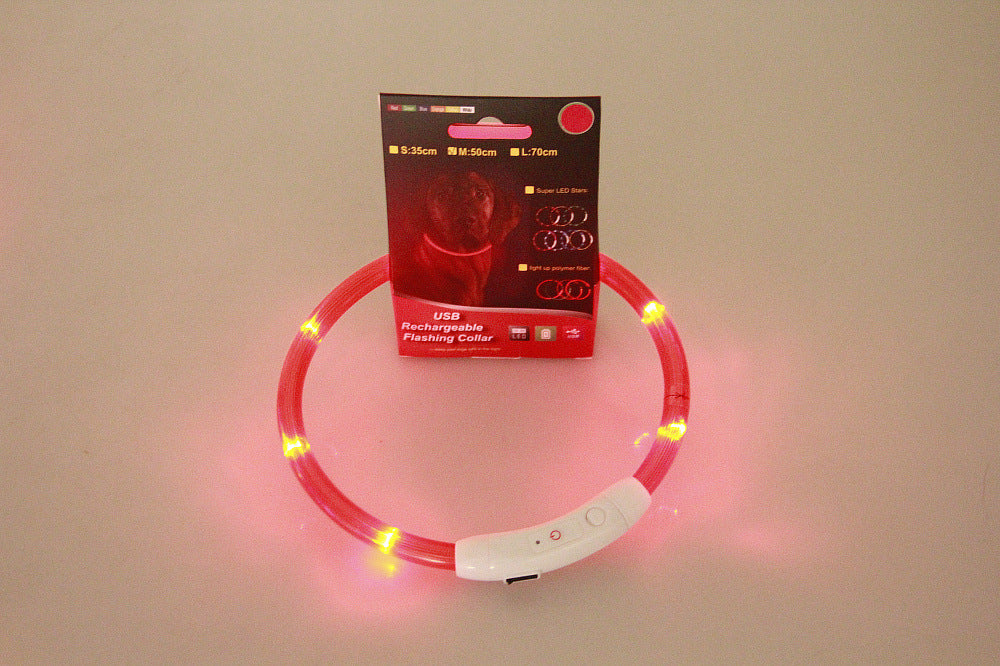 LED-Leuchthalsband für Hunde – USB-aufladbar, 8 Farben, 35–70 cm