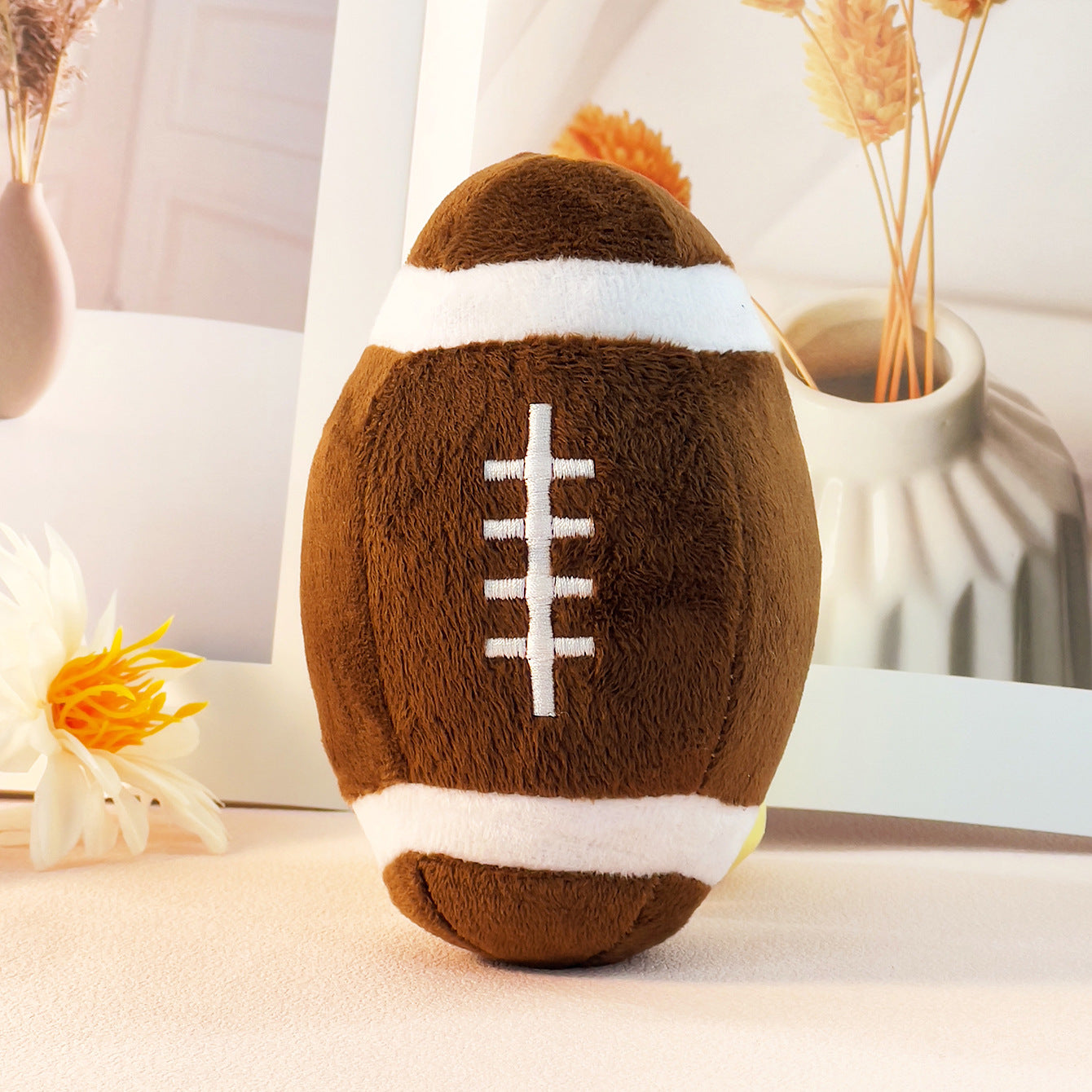 Plüsch-Sportball für Hunde – Fußball & Rugby zum Apportieren & Spielen