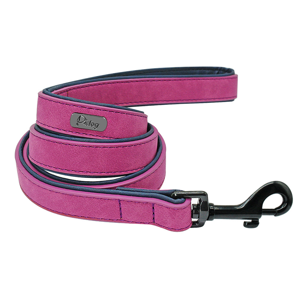 Personalisiertes Lederhalsband mit Gravur – S–XL, 5 Farben
