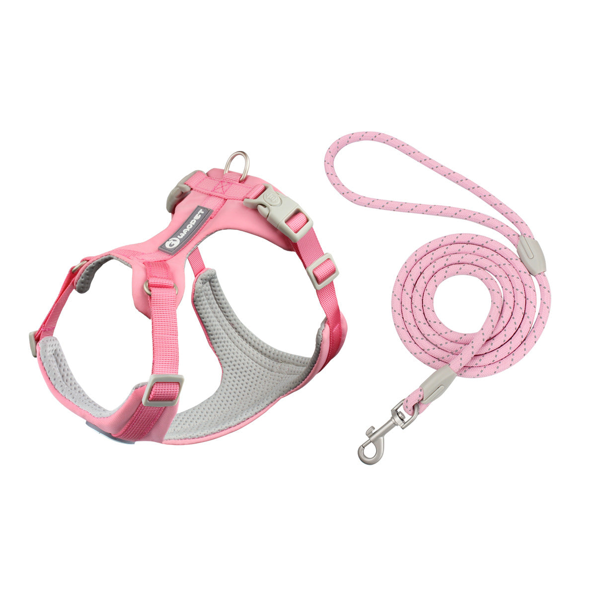 Hundegeschirr Set mit Leine – Atmungsaktiv, Reflektierend, Verstellbar, XS–L