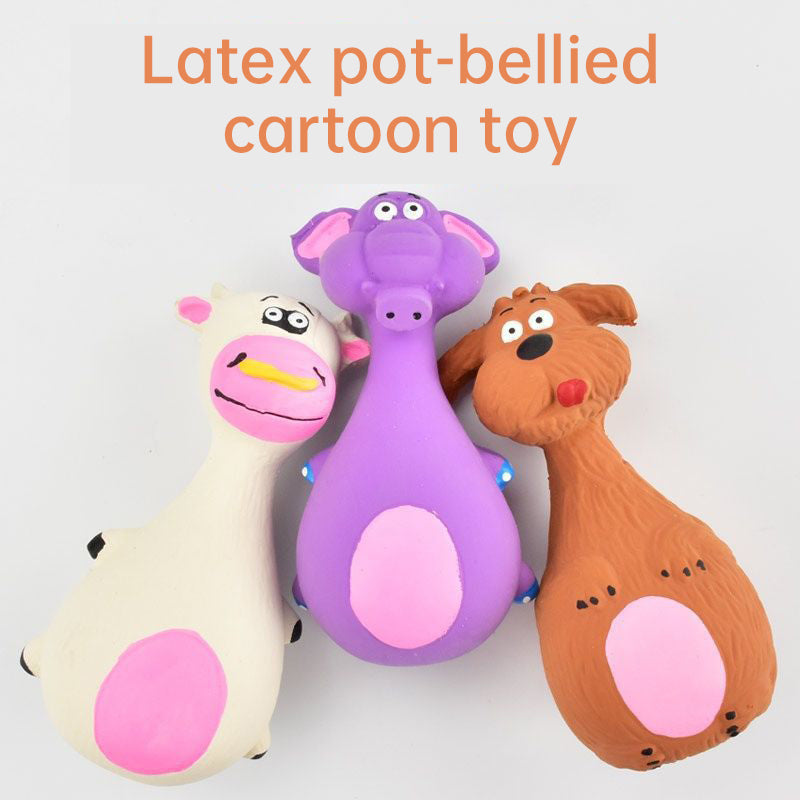 Latex-Quietschspielzeug für Hunde – 4 süße Cartoon-Designs