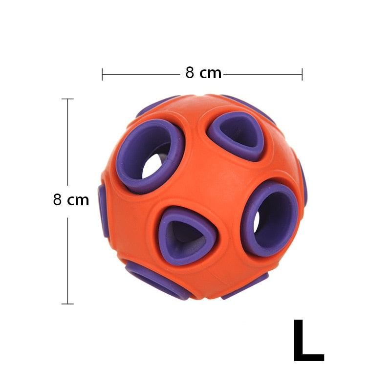 Interaktiver Gummiball für Hunde – Leckerli-Spielzeug in 3 Varianten & 2 Größen