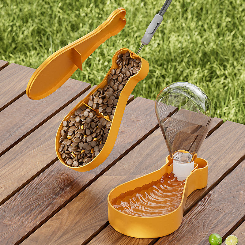 Hundewasserflasche Portabel mit Napf – 2-lagig, Outdoor, 2 Farben