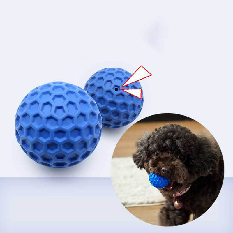 Waben-Kauball für Hunde – Naturkautschuk, quietschend, 8 cm