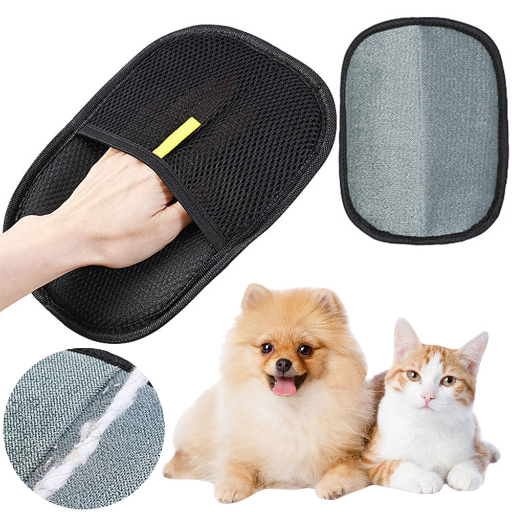 Fellentfernungs-Handschuhe für Hunde & Katzen – beidseitig, Massage & Pflege