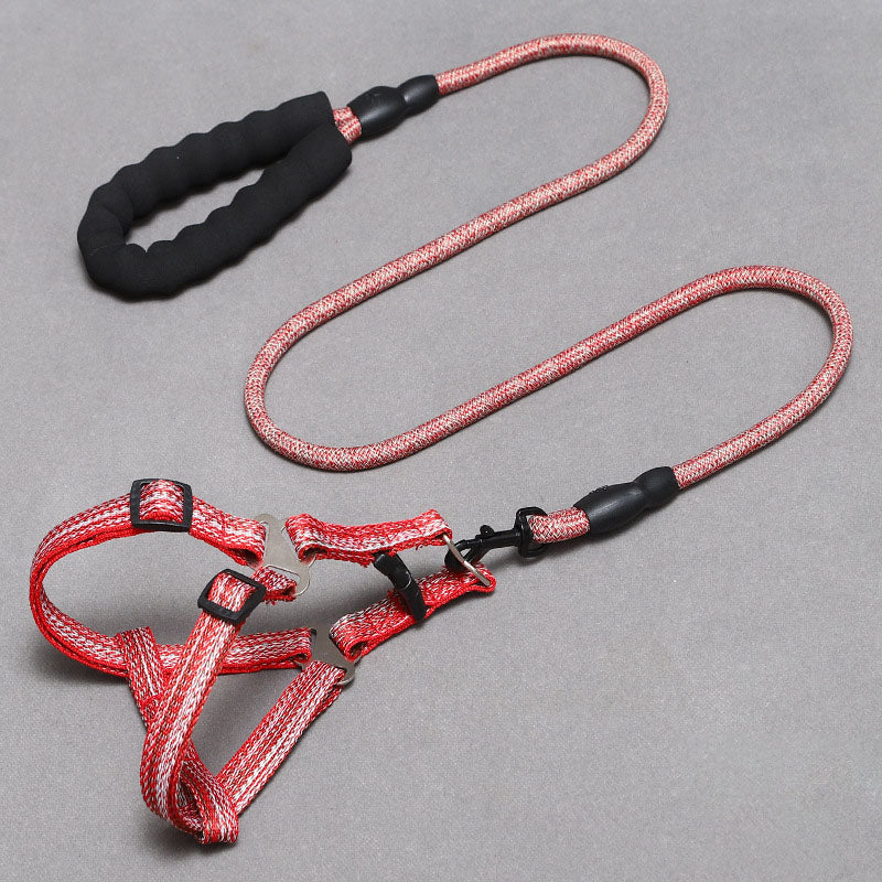 Morandi Leinen Hundegeschirr & Leine Set – verstellbar, 5 Farben, 1,0/1,5/2,0 cm