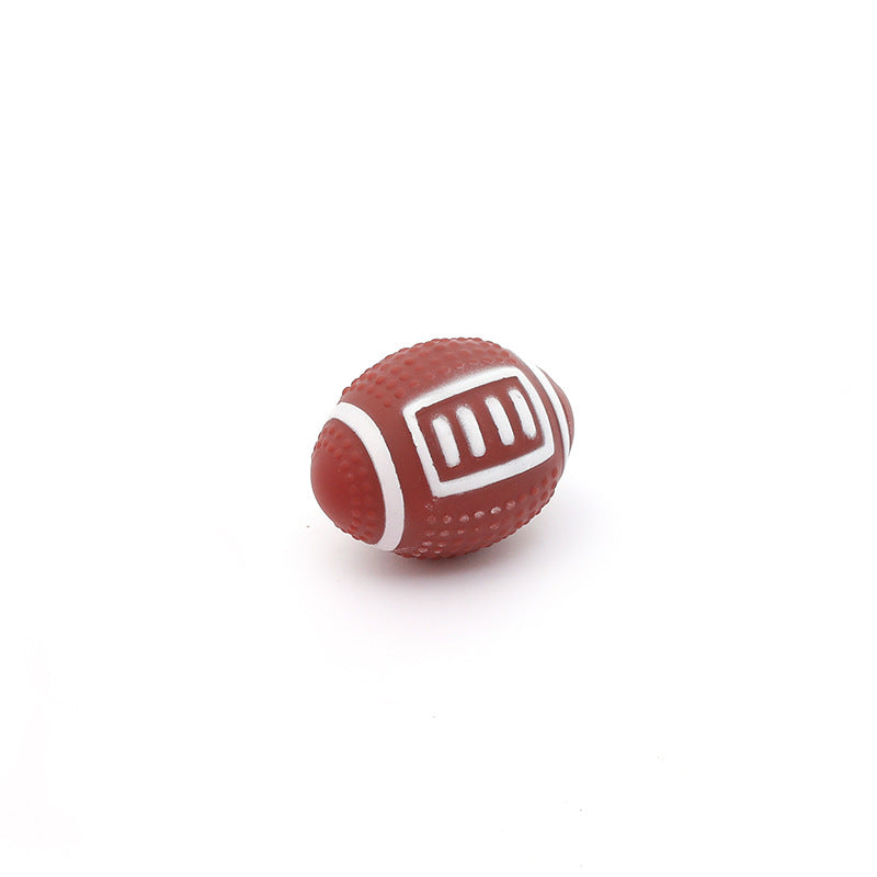 Sport-Quietschbälle für Hunde – Latex-Wurfspielzeug Basketball, Fußball, Tennis & Rugby