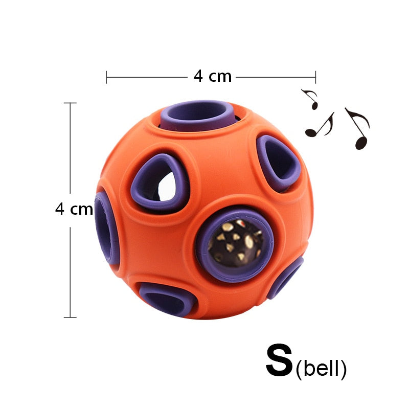 Interaktiver Gummiball für Hunde – Leckerli-Spielzeug in 3 Varianten & 2 Größen