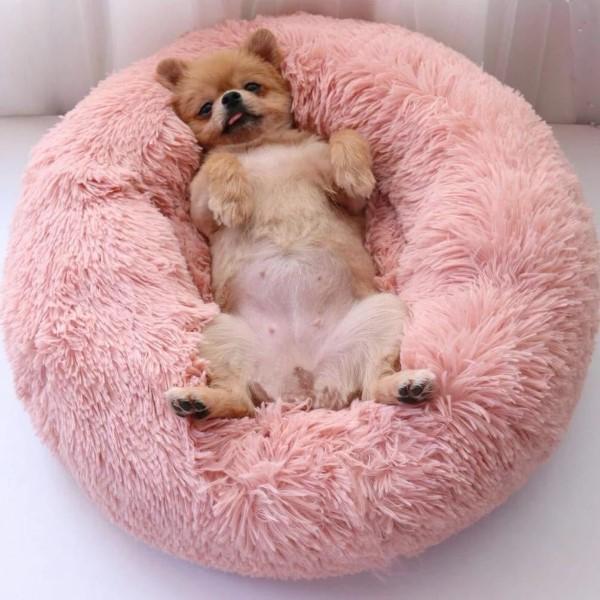Plüsch-Hundebett | Weicher Hundekorb | 3 Farben | 7 Größen 40–100 cm