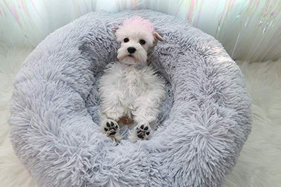 Plüsch-Hundebett | Weicher Hundekorb | 3 Farben | 7 Größen 40–100 cm