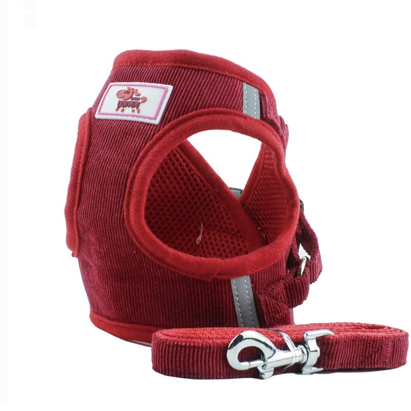 Reflektierendes Hundegeschirr-Set im Weste-Stil – atmungsaktiv, verstellbar, XS–XL