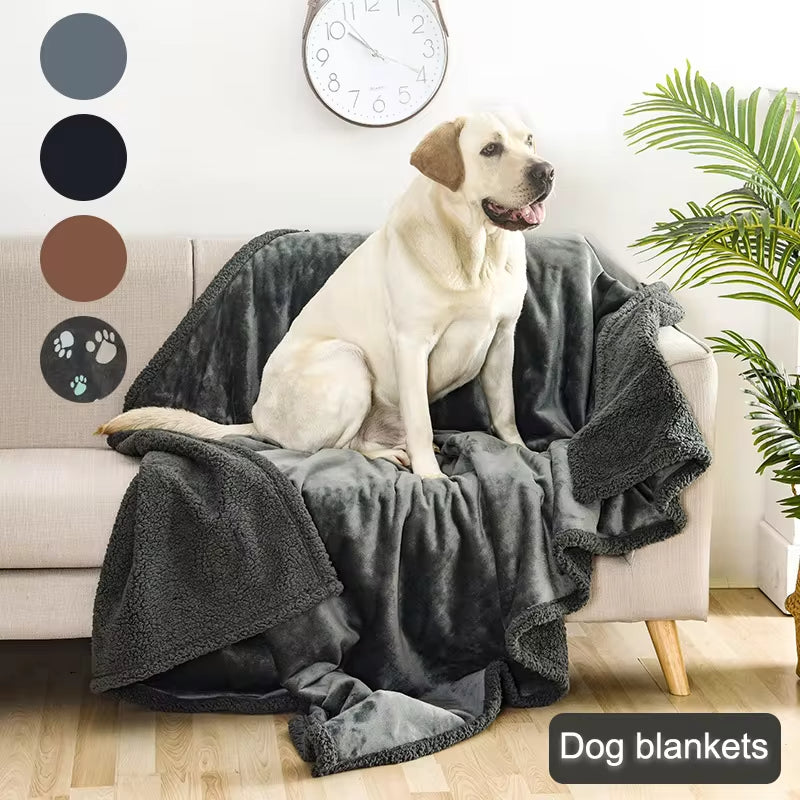 Kuschelige Hundedecke – Flanell & Sherpa, wasserdicht, XS–XXL, 4 Farben
