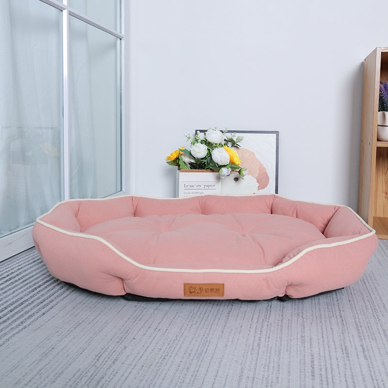 Ovales Wildleder-Hundebett für mittlere & große Hunde – 6 Farben, S bis XXL