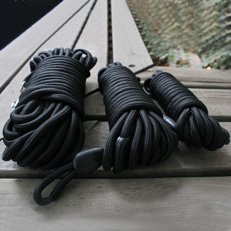Schleppleine für Hunde – Nylon, schwarz, 5m / 10m / 15m