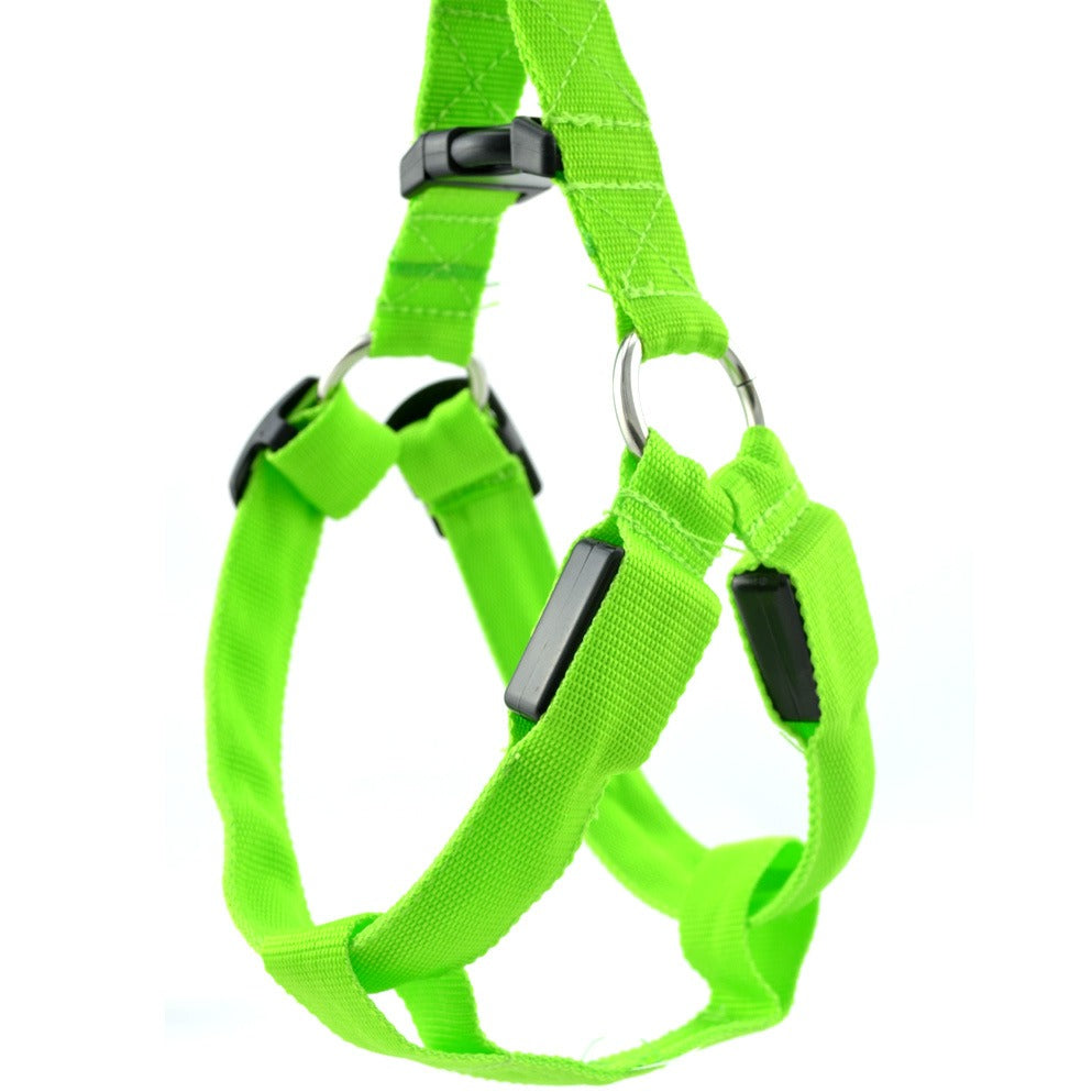 LED-Brustgeschirr für Hunde & Katzen – leuchtend, XS–XL, 8 Farben