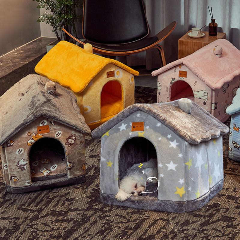 Faltbares Hundehaus & Hundehöhle – selbstwärmend, 13 Designs, S–L