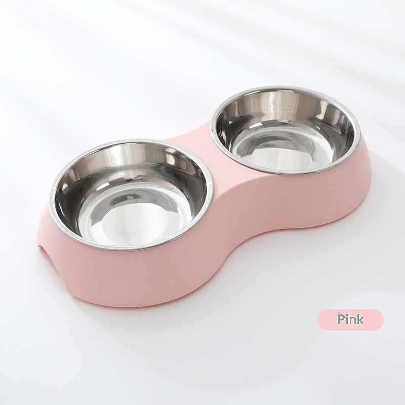 Edelstahl-Doppelnapf für Hunde – Macaron-Farben, PP & Edelstahl