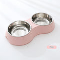 Edelstahl-Doppelnapf für Hunde – Macaron-Farben, PP & Edelstahl