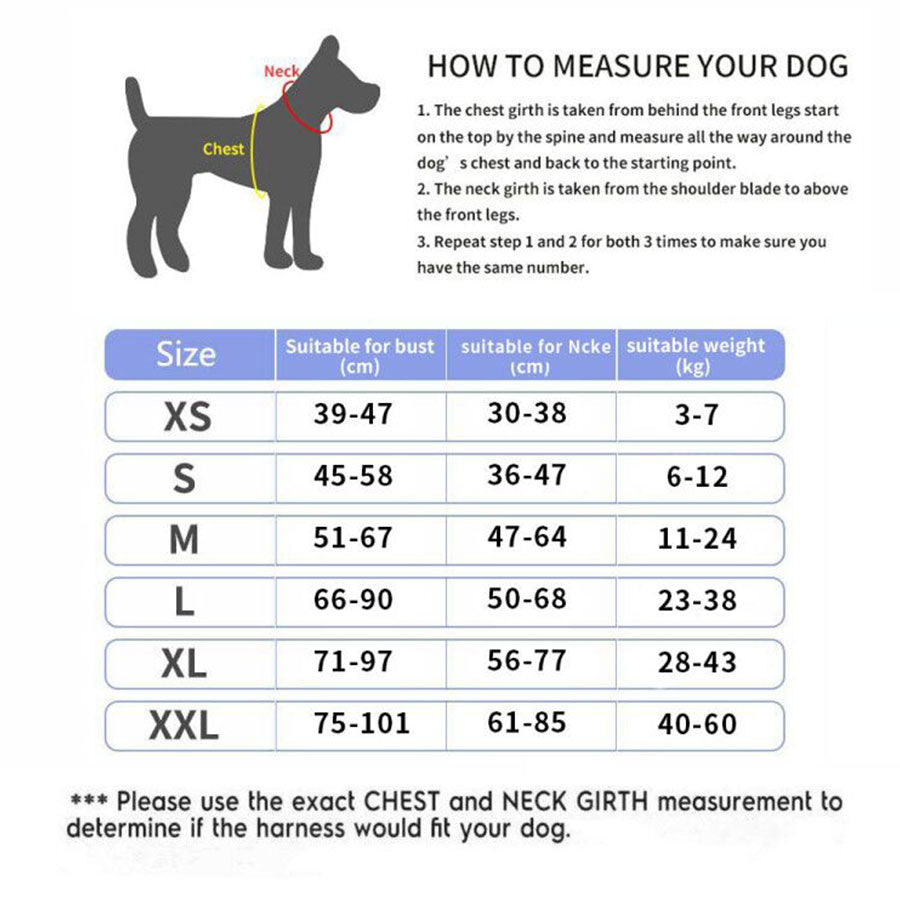 Personalisiertes Hundegeschirr No-Pull – Reflektierend, Atmungsaktiv, mit Namens-Patch, XS–2XL