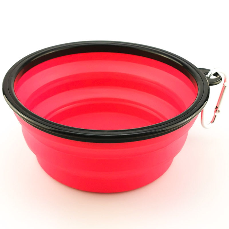 Faltbarer Silikon-Reisenapf für Hunde – 350ml oder 1000ml, mit Karabiner
